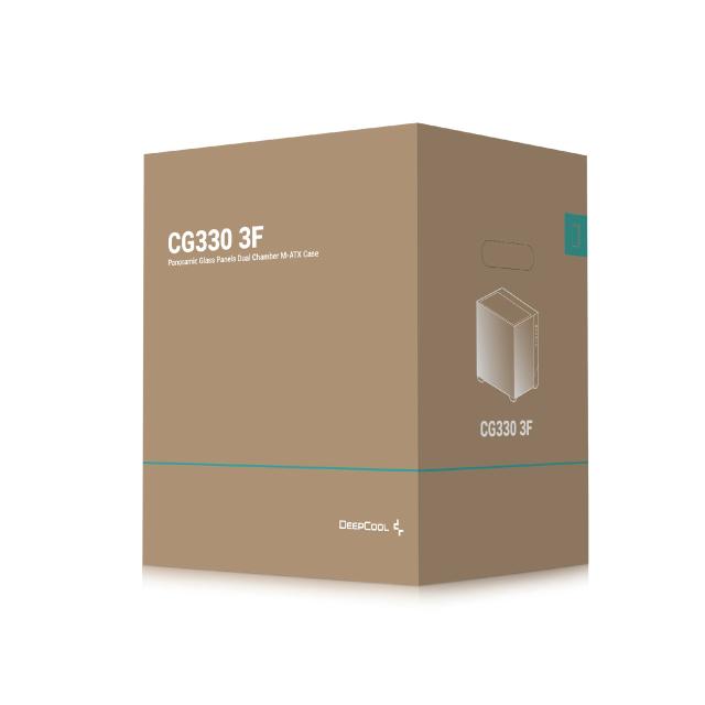 Кутия за компютър DeepCool CG330 3F ARGB Black, Mini Tower, 1x USB 3.0, 2x USB 2.0, 1x HD Audio, mATX, Mini-ITX