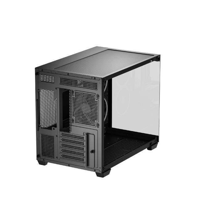 Кутия за компютър DeepCool CG330 3F ARGB Black, Mini Tower, 1x USB 3.0, 2x USB 2.0, 1x HD Audio, mATX, Mini-ITX