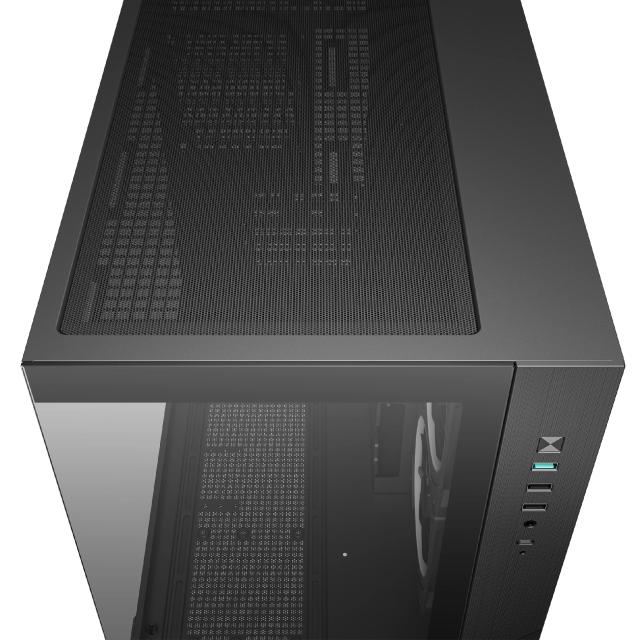 Кутия за компютър DeepCool CG330 3F ARGB Black, Mini Tower, 1x USB 3.0, 2x USB 2.0, 1x HD Audio, mATX, Mini-ITX