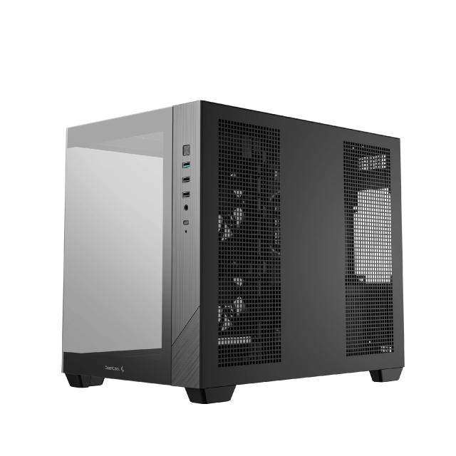Кутия за компютър DeepCool CG330 3F ARGB Black, Mini Tower, 1x USB 3.0, 2x USB 2.0, 1x HD Audio, mATX, Mini-ITX