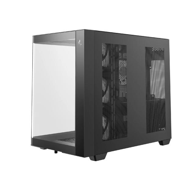 Кутия за компютър DeepCool CG530U 4F ARGB Black, Middle Tower, 1x USB Type-C, 2x USB 3.0, 1x HD Audio, ATX, mATX, Mini-ITX
