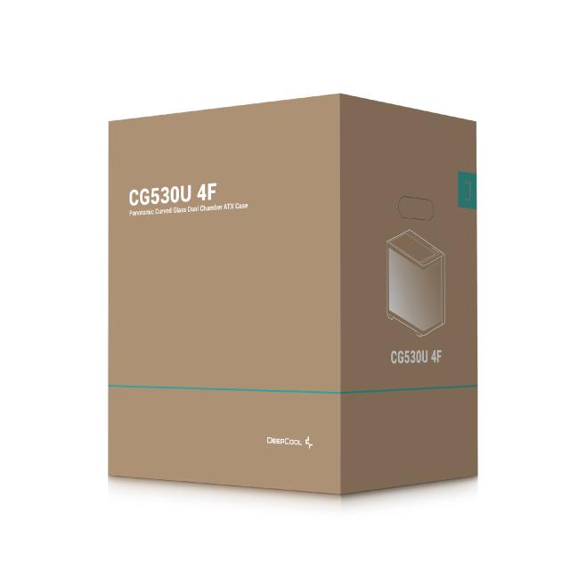 Кутия за компютър DeepCool CG530U 4F ARGB Black, Middle Tower, 1x USB Type-C, 2x USB 3.0, 1x HD Audio, ATX, mATX, Mini-ITX