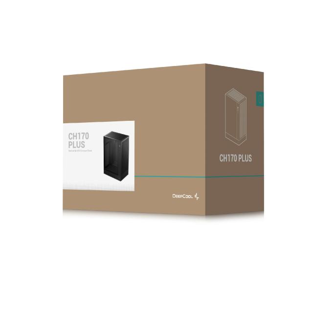 Кутия за компютър DeepCool CH170 PLUS Black, Mini Tower, 1 x USB Type-C 3.2, 2 x USB 3.0, 1 x HD Audio, mATX, Mini-ITX