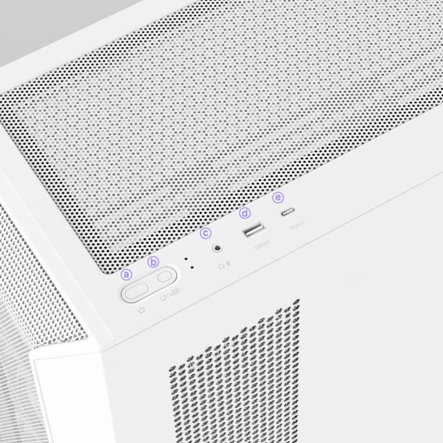 Кутия за компютър Zalman I3 NEO V2 RGB White, Middle Tower, 1x USB Type-C, 1x USB 3.0, 1x HD Audio, ATX / mATX / Mini-ITX