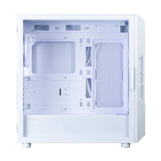 Кутия за компютър Zalman I3 NEO V2 RGB White, Middle Tower, 1x USB Type-C, 1x USB 3.0, 1x HD Audio, ATX / mATX / Mini-ITX