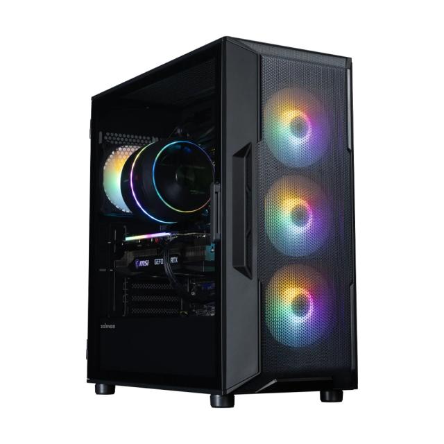 Кутия за компютър Zalman I3 NEO V2 RGB Black, Middle Tower, 1x USB Type-C, 1x USB 3.0, 1x HD Audio, ATX / mATX / Mini-ITX