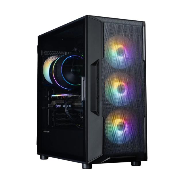 Кутия за компютър Zalman I3 NEO V2 RGB Black, Middle Tower, 1x USB Type-C, 1x USB 3.0, 1x HD Audio, ATX / mATX / Mini-ITX