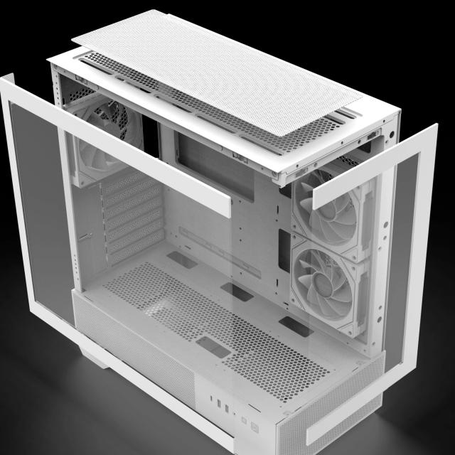 Кутия за компютър Zalman Chronix V2 A-RGB White, Middle Tower, 1x USB Type-C, 1x USB 3.0, 1x USB 2.0, 1x HD Audio, ATX / mATX / Mini-ITX