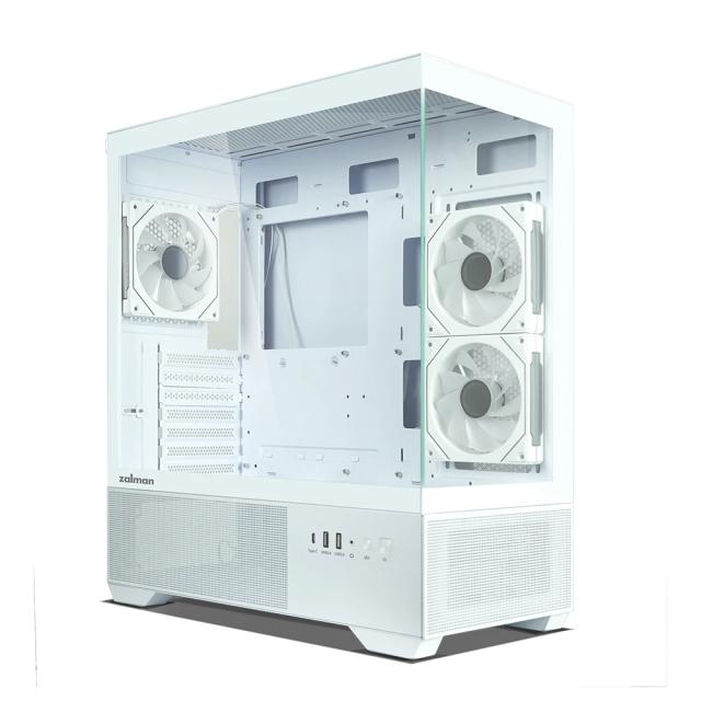 Кутия за компютър Zalman Chronix V2 A-RGB White, Middle Tower, 1x USB Type-C, 1x USB 3.0, 1x USB 2.0, 1x HD Audio, ATX / mATX / Mini-ITX