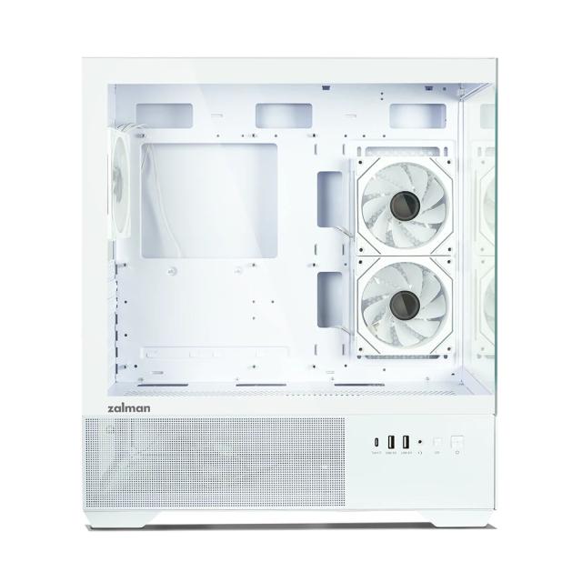 Кутия за компютър Zalman Chronix V2 A-RGB White, Middle Tower, 1x USB Type-C, 1x USB 3.0, 1x USB 2.0, 1x HD Audio, ATX / mATX / Mini-ITX