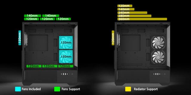 Кутия за компютър Zalman Chronix V2 A-RGB Black, Middle Tower, 1x USB Type-C, 1x USB 3.0, 1x USB 2.0, 1x HD Audio, ATX / mATX / Mini-ITX