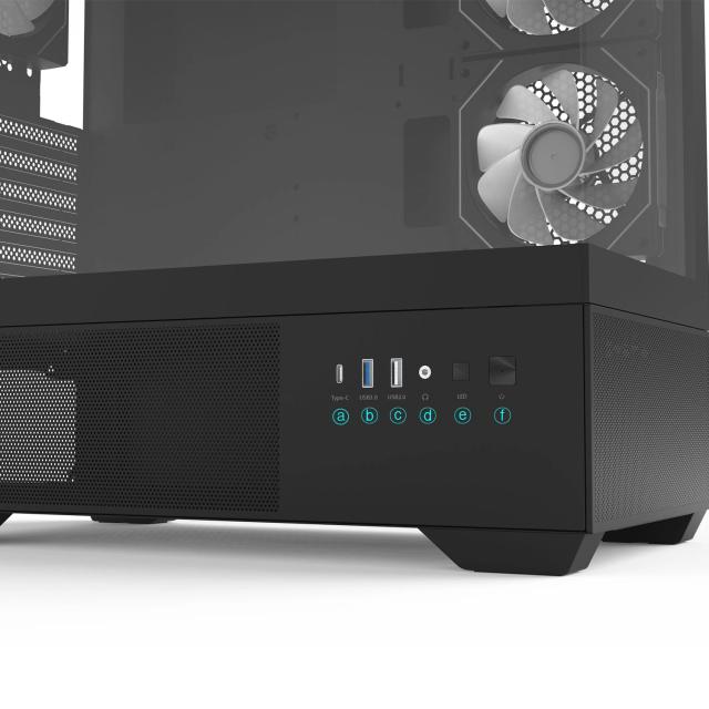 Кутия за компютър Zalman Chronix V2 A-RGB Black, Middle Tower, 1x USB Type-C, 1x USB 3.0, 1x USB 2.0, 1x HD Audio, ATX / mATX / Mini-ITX