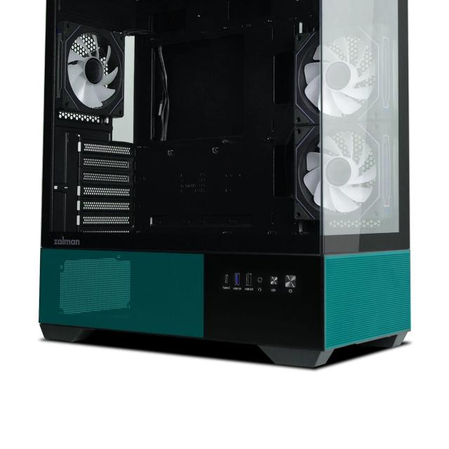 Кутия за компютър Zalman Chronix V2 A-RGB Black, Middle Tower, 1x USB Type-C, 1x USB 3.0, 1x USB 2.0, 1x HD Audio, ATX / mATX / Mini-ITX
