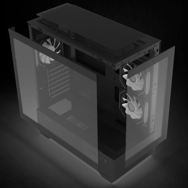 Кутия за компютър Zalman Chronix V2 A-RGB Black, Middle Tower, 1x USB Type-C, 1x USB 3.0, 1x USB 2.0, 1x HD Audio, ATX / mATX / Mini-ITX