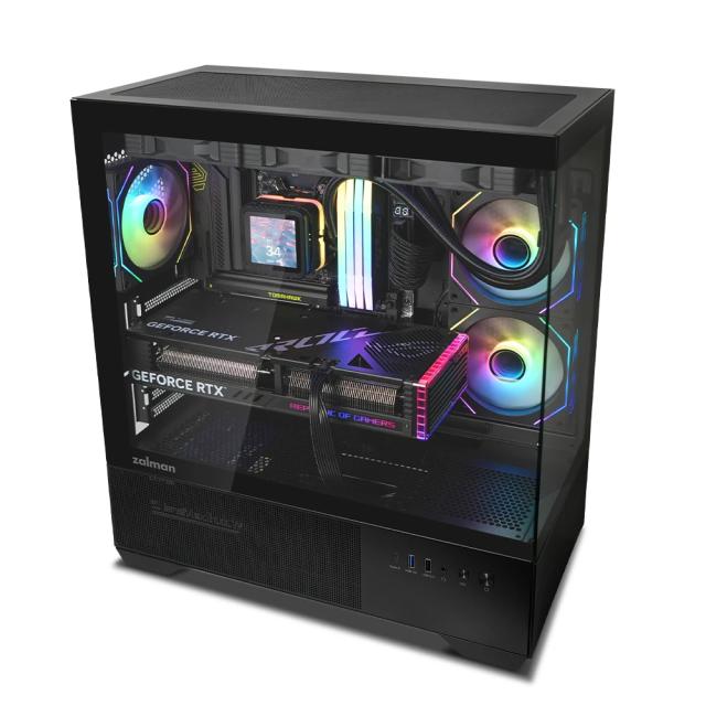 Кутия за компютър Zalman Chronix V2 A-RGB Black, Middle Tower, 1x USB Type-C, 1x USB 3.0, 1x USB 2.0, 1x HD Audio, ATX / mATX / Mini-ITX