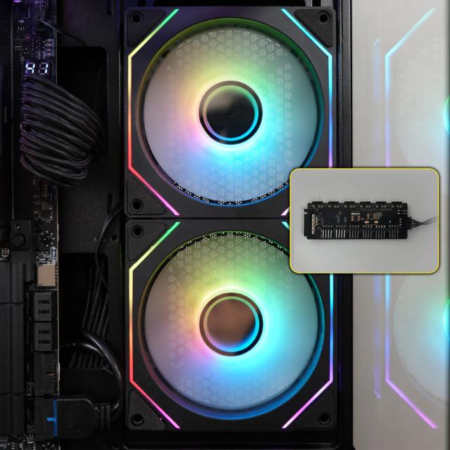 Кутия за компютър Zalman Chronix V2 A-RGB Black, Middle Tower, 1x USB Type-C, 1x USB 3.0, 1x USB 2.0, 1x HD Audio, ATX / mATX / Mini-ITX