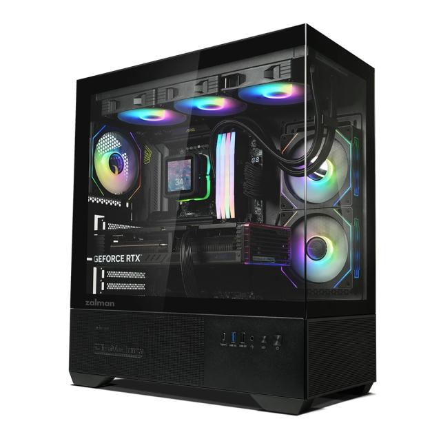 Кутия за компютър Zalman Chronix V2 A-RGB Black, Middle Tower, 1x USB Type-C, 1x USB 3.0, 1x USB 2.0, 1x HD Audio, ATX / mATX / Mini-ITX