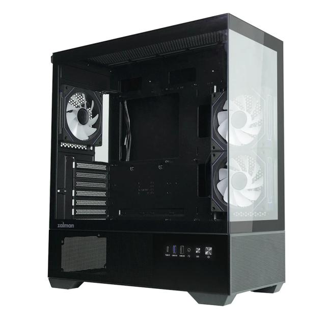 Кутия за компютър Zalman Chronix V2 A-RGB Black, Middle Tower, 1x USB Type-C, 1x USB 3.0, 1x USB 2.0, 1x HD Audio, ATX / mATX / Mini-ITX