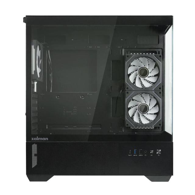 Кутия за компютър Zalman Chronix V2 A-RGB Black, Middle Tower, 1x USB Type-C, 1x USB 3.0, 1x USB 2.0, 1x HD Audio, ATX / mATX / Mini-ITX
