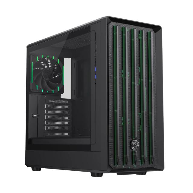 Кутия за компютър Gamemax CLAW 460 Black, Middle Tower, 1x USB Type-C, 2x USB 3.0, 1x HD Audio, ATX, mATX, Mini-ITX