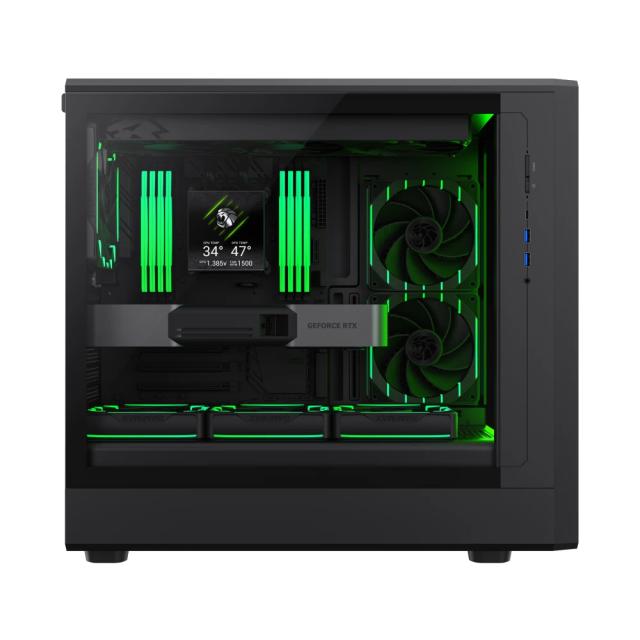 Кутия за компютър Gamemax CLAW 460 Black, Middle Tower, 1x USB Type-C, 2x USB 3.0, 1x HD Audio, ATX, mATX, Mini-ITX
