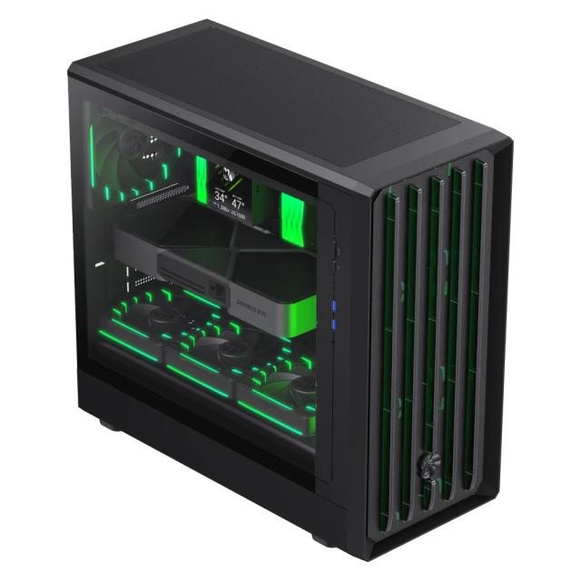 Кутия за компютър Gamemax CLAW 460 Black, Middle Tower, 1x USB Type-C, 2x USB 3.0, 1x HD Audio, ATX, mATX, Mini-ITX