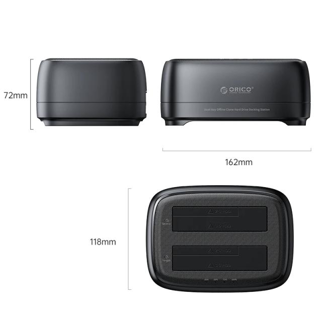 Докинг станция Orico HDD/SSD 2.5/3.5 USB-C/USB-A