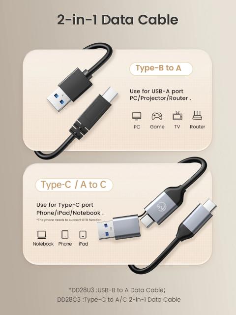 Докинг станция Orico HDD/SSD 2.5/3.5 USB-C/USB-A