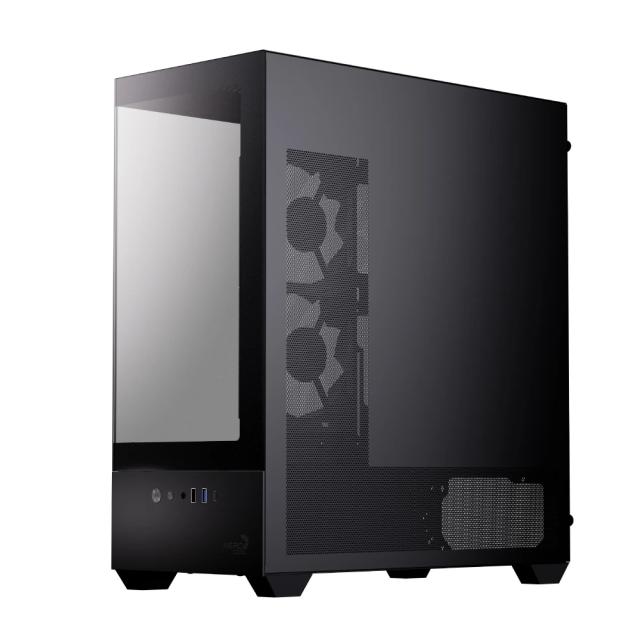 Кутия AeroCool P500D A-RGB Digital Display, Middle Tower, 1x USB Type-C, 1x USB 3.0, 1x USB 2.0, ATX / mATX / Mini-ITX