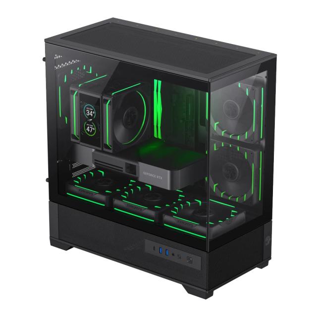 Кутия Gamemax Vista 2 MB, Mini Tower, 2x USB 3.2, 1x USB Type-C, mATX / Mini-ITX