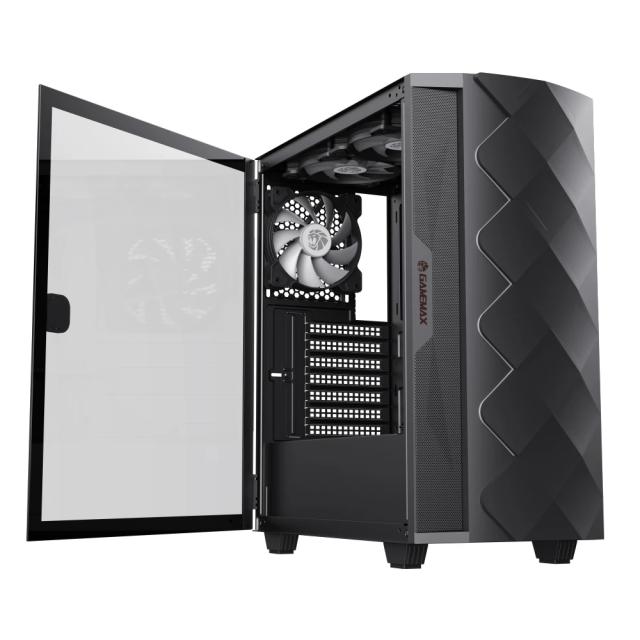 Кутия Gamemax Diamond CP A-RGB, Middle Tower, 1x USB 3.0, 1x USB 2.0, ATX / mATX / Mini-ITX