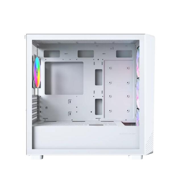 Кутия Montech X5M White A-RGB, Mini Tower, 1x USB Type-C, 1x USB 3.0, 1x USB 2.0, mATX / Mini-ITX
