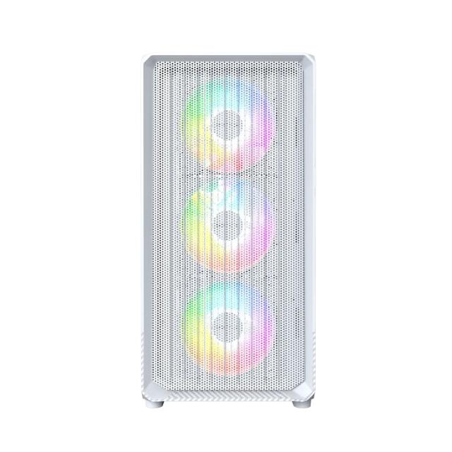 Кутия Montech X5M White A-RGB, Mini Tower, 1x USB Type-C, 1x USB 3.0, 1x USB 2.0, mATX / Mini-ITX