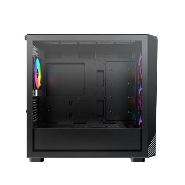 Кутия Montech X5M Black A-RGB, Mini Tower, 1x USB Type-C, 1x USB 3.0, 1x USB 2.0, mATX / Mini-ITX