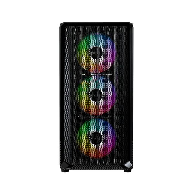 Кутия Montech X5M Black A-RGB, Mini Tower, 1x USB Type-C, 1x USB 3.0, 1x USB 2.0, mATX / Mini-ITX