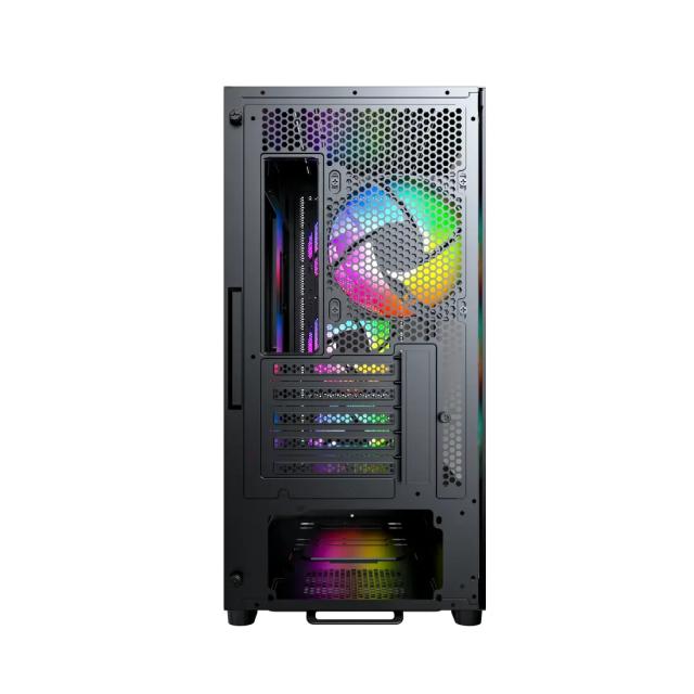 Кутия Montech X5M Black A-RGB, Mini Tower, 1x USB Type-C, 1x USB 3.0, 1x USB 2.0, mATX / Mini-ITX