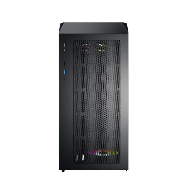 Кутия Montech X5M Black A-RGB, Mini Tower, 1x USB Type-C, 1x USB 3.0, 1x USB 2.0, mATX / Mini-ITX