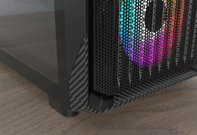 Кутия Montech X5M Black A-RGB, Mini Tower, 1x USB Type-C, 1x USB 3.0, 1x USB 2.0, mATX / Mini-ITX