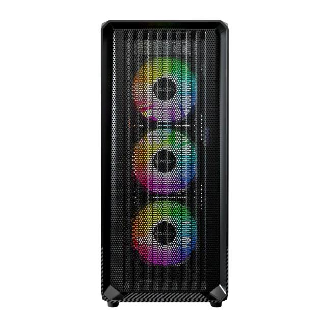 Кутия Montech X5 Black A-RGB, Middle Tower, 1x USB Type-C, 1x USB 3.0, 1x USB 2.0, ATX / mATX / Mini-ITX