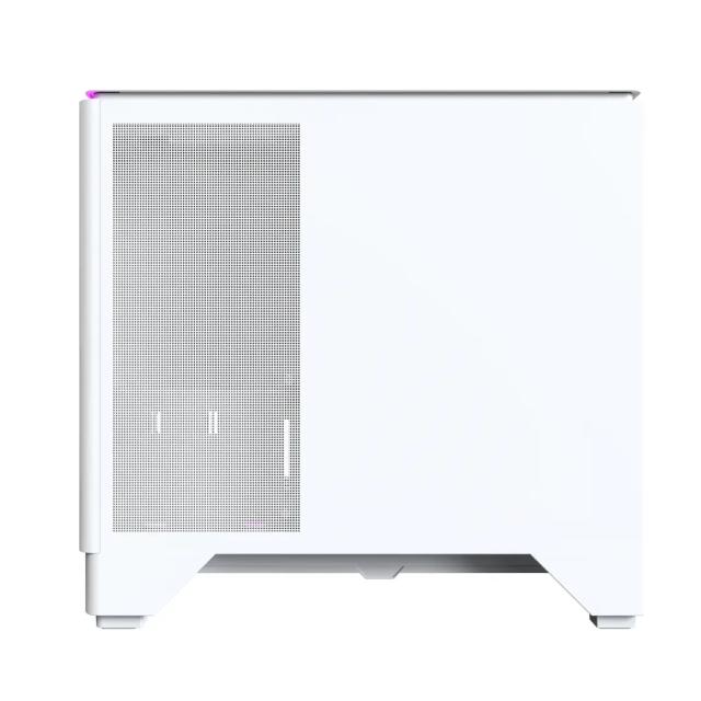 Кутия Montech KING 15 PRO White A-RGB, Mini Tower, 1x USB Type-C, 1x USB 3.0, 1x USB 2.0, mATX / Mini-ITX