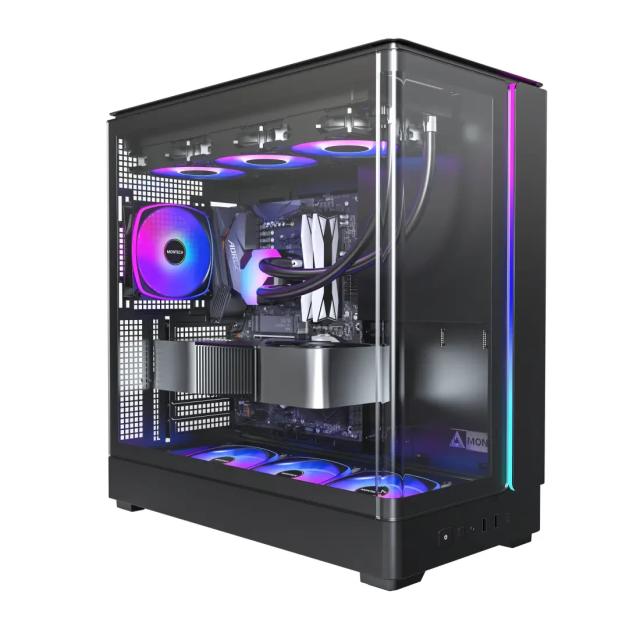 Кутия Montech KING 45 PRO Black A-RGB, Middle Tower, 1x USB Type-C, 1x USB 3.0, ATX / mATX / Mini-ITX