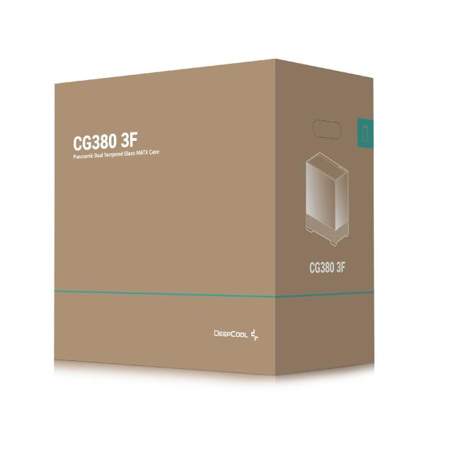 Кутия DeepCool CG380 3F Black ARGB, Mini Tower, 1x USB Type-C, 2x USB 3.0, mATX / Mini-ITX