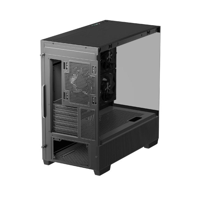 Кутия DeepCool CG380 3F Black ARGB, Mini Tower, 1x USB Type-C, 2x USB 3.0, mATX / Mini-ITX