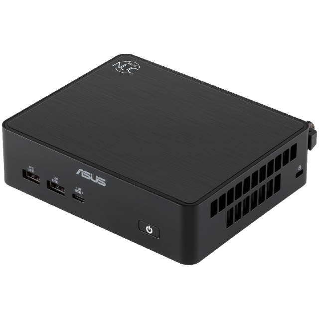 Компютър ASUS NUC 16 Pro Mini, Intel Core Ultra 7 356H 16C (1.5  4.7 GHz, 18MB cache), Intel Graphics 4 Xe3, SO-DIMM DDR5 no-RAM / no-SSD, Wi-Fi 7+BT, No OS