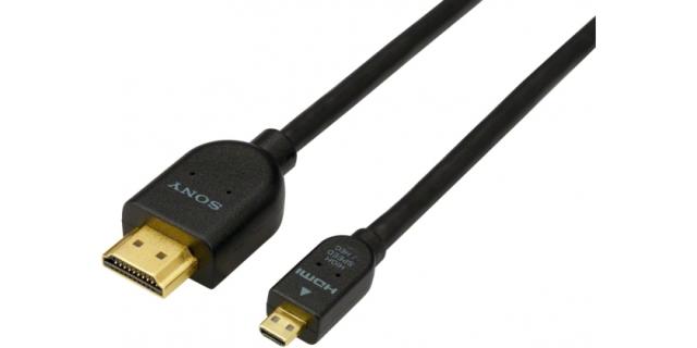 Кабел Sony DLC-HEU15 Micro high speed HDMI cable with Ethernet, 1,5m long