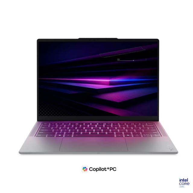 Lаптоп Lenovo Yoga Slim 7 14IPH11 Aura Edition, Intel Core Ultra 7 355 (1.7 / 4.7 GHz, 12MB Cache), 14.0" (35.56 cm) OLED 2.8K WQXGA+ Glossy Display, Intel Graphics 4 Xe3, 32GB LPDDR5X, 1TB M.2 NVMe SSD, Windows 11 Home 