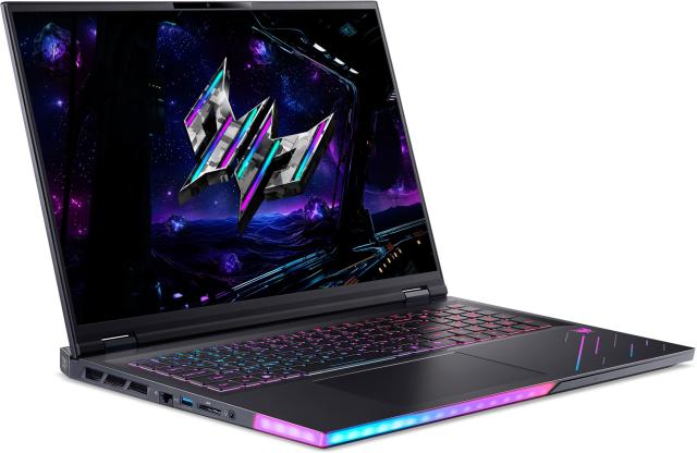 Лаптоп Acer Predator Helios 18 AI PH18-I71-96L6, Intel Core Ultra 9 290HX Plus 24C (1.80 / 5.50 GHz, 36MB Cache), 18.0" (45.72 cm) UHD+ IPS mini-LED Display, NVIDIA GeForce RTX5090 24GB GDDR7 DLSS 4, 192GB DDR5, 2TB M.2 NVMe SSD, Windows 11 Pro
