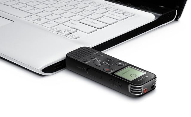 Диктофон Sony ICD-PX470, 4GB, stereo, Memory card slot micro SD, Direct USB, black
