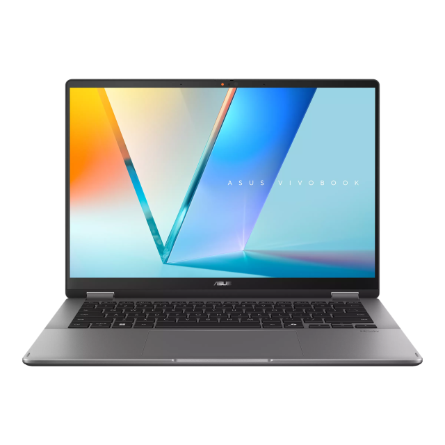 Лаптоп ASUS Vivobook 14 Flip TP3407SA-SG155W, Intel Core Ultra 7 258V 8C (2.2 / 4.8 GHz, 12MB Cache), 14.0" (35.56 cm) WUXGA OLED Display, Touch screen, Intel Arc 140V, 32GB LPDDR5X, 1TB M.2 NVMe SSD, Windows 11 Home