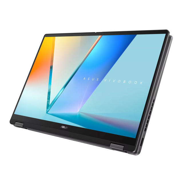 Лаптоп ASUS Vivobook 14 Flip TP3407SA-SG155W, Intel Core Ultra 7 258V 8C (2.2 / 4.8 GHz, 12MB Cache), 14.0" (35.56 cm) WUXGA OLED Display, Touch screen, Intel Arc 140V, 32GB LPDDR5X, 1TB M.2 NVMe SSD, Windows 11 Home